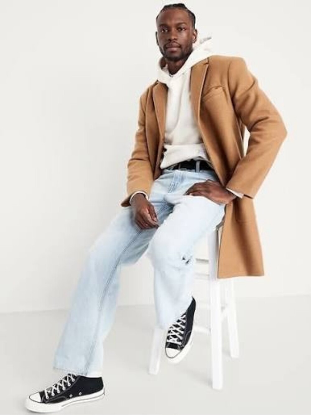 Old Navy #800300 Camel Brushed Topcoat NWT